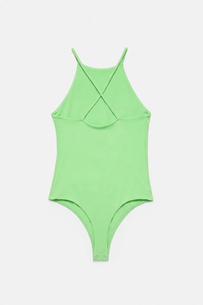 Halter Bodysuit with Straps