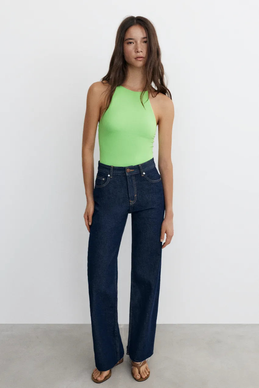 Halter Bodysuit with Straps