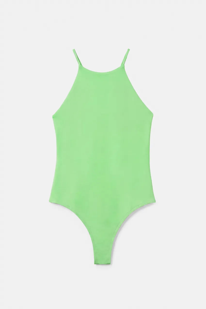 Halter Bodysuit with Straps