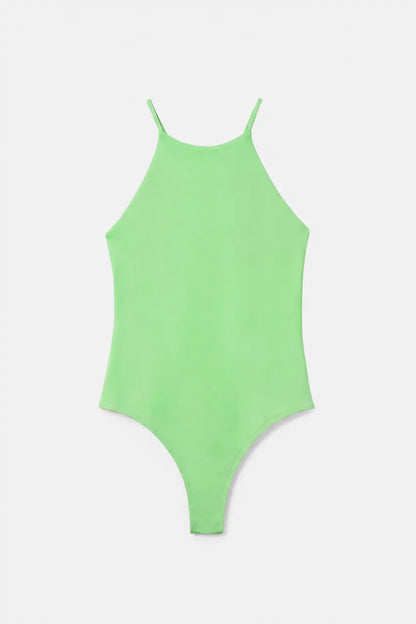 Halter Bodysuit with Straps