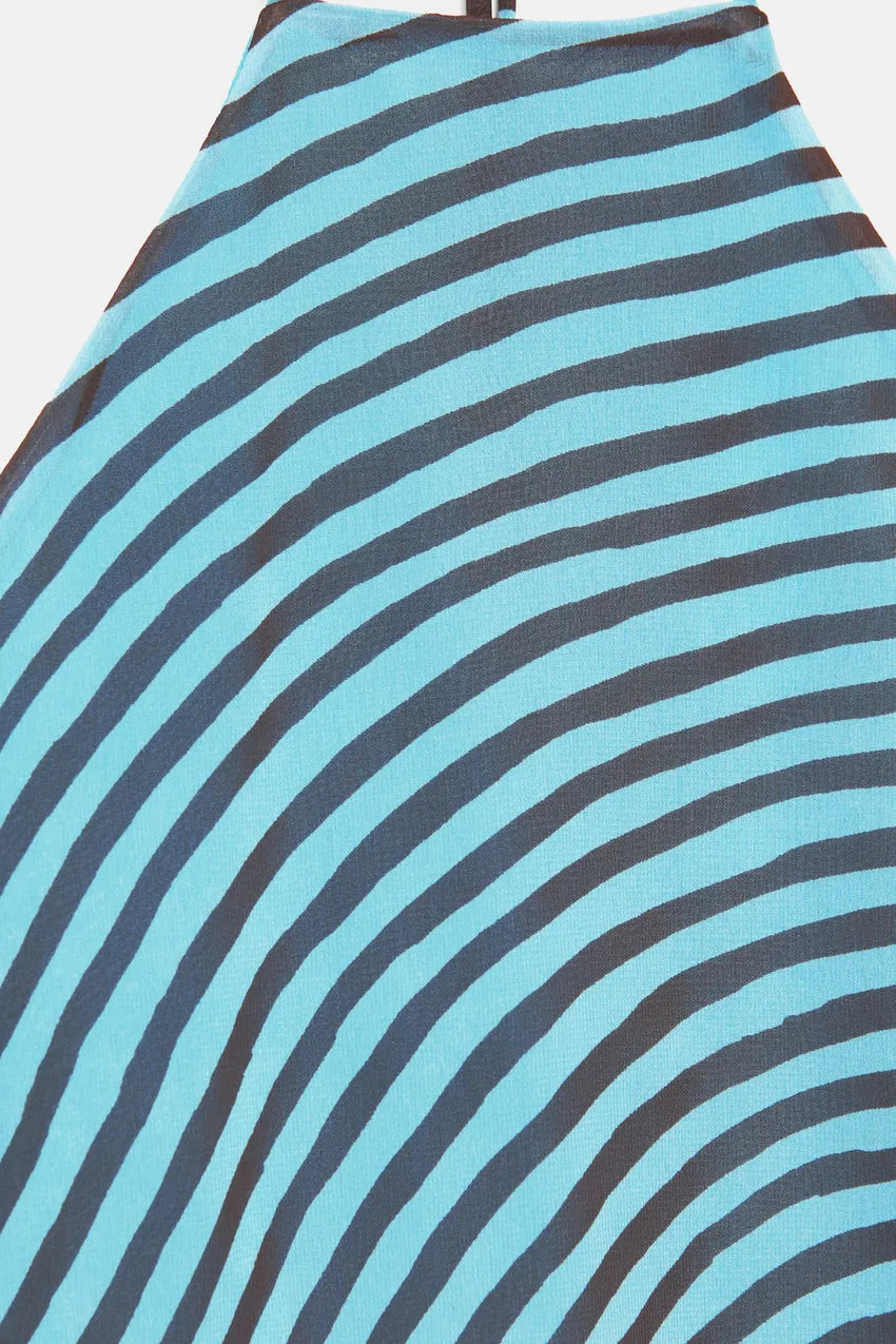 Halter Top with Wavy Trim